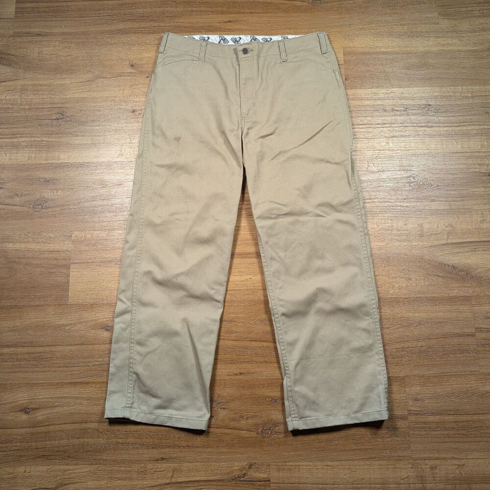 Ben Davis Gorilla Work Pants Men 38x29 Beige Canvas Slacks Workwear Skate Grunge